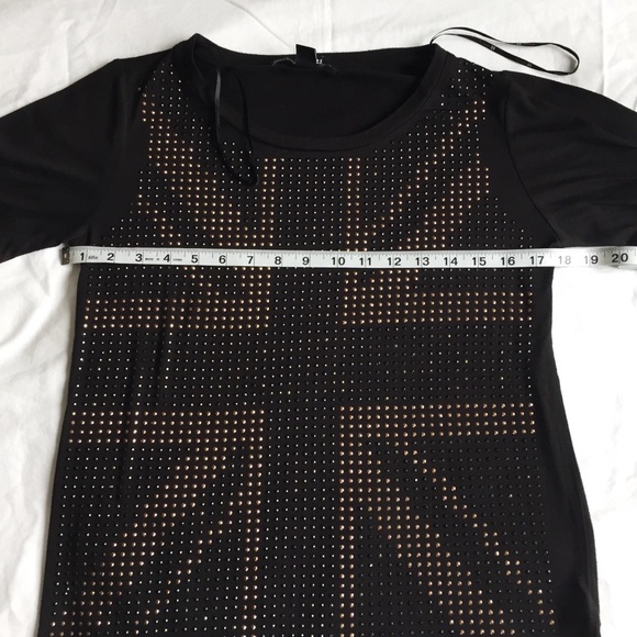 BLACK FOREVER 21 SHIRT WITH SEQUINS - Picture 4 of 6